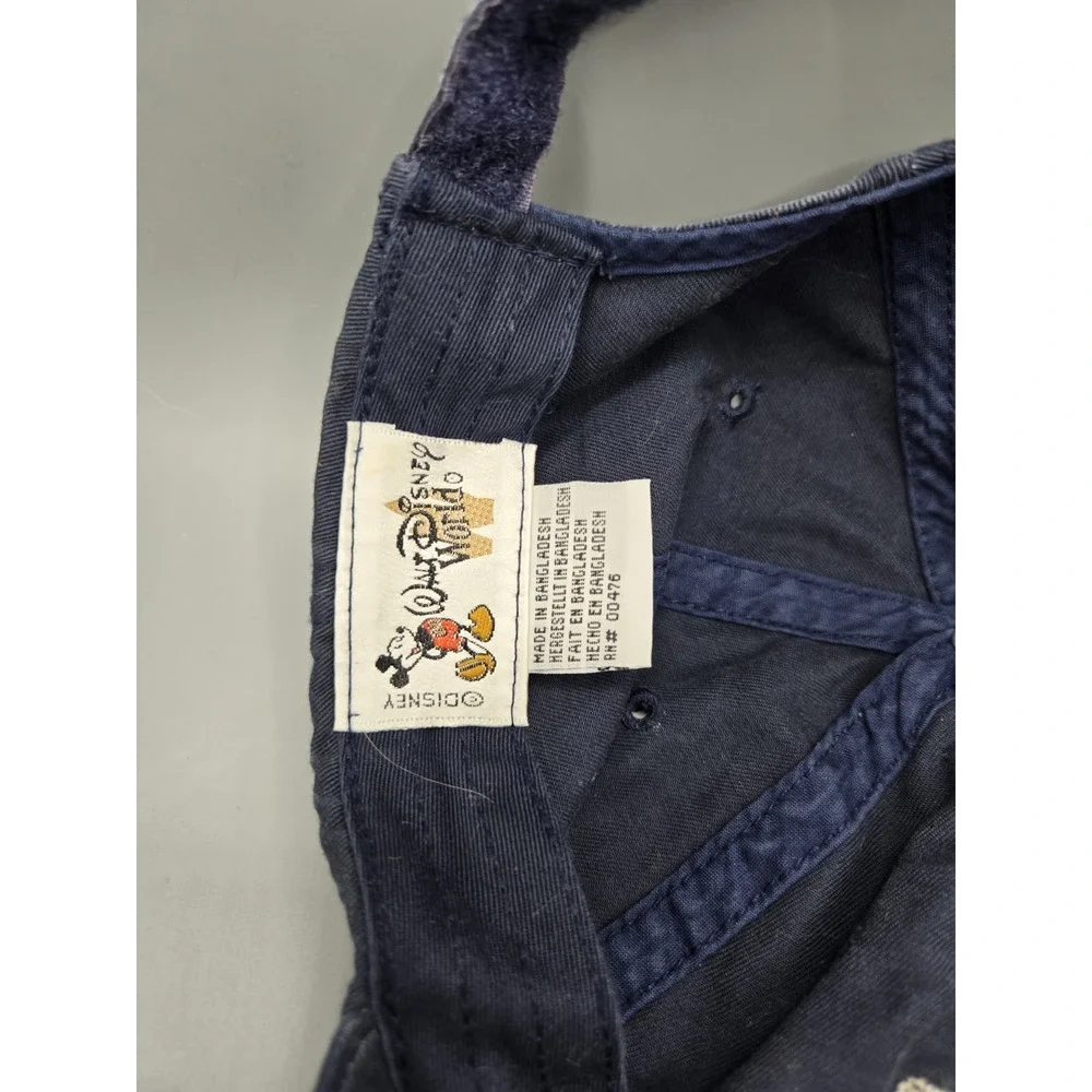 Vintage Mickey Mouse Walt Disney Navy Blue‎ Embroidered Adjustable Hat Cap